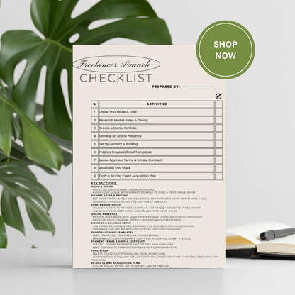 Freelancer Launch Checklist: Start Your Freelance Business (Printable PDF)