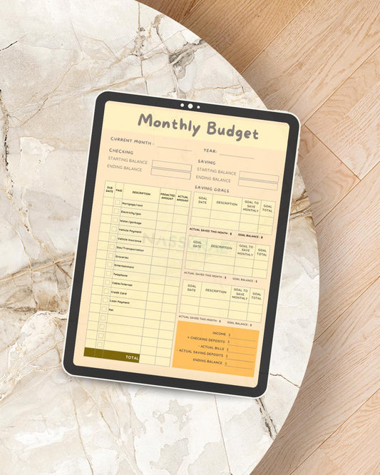 Monthly Budget Planner Printable | Cute Finance Tracker for Women | Family Expense Organizer | Aesthetic Money Management PDF